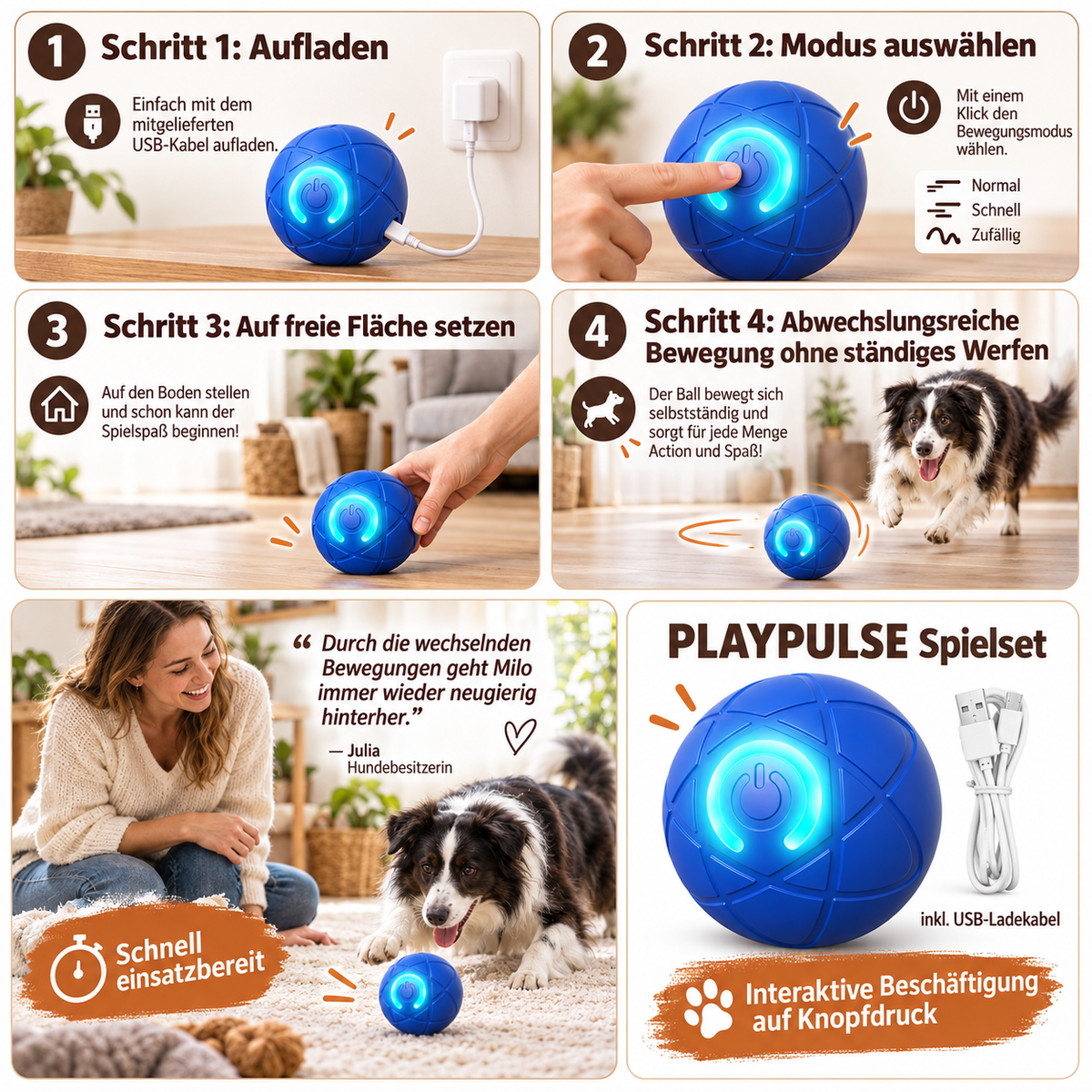 PLAYPULSE – Interaktiver Hundeball