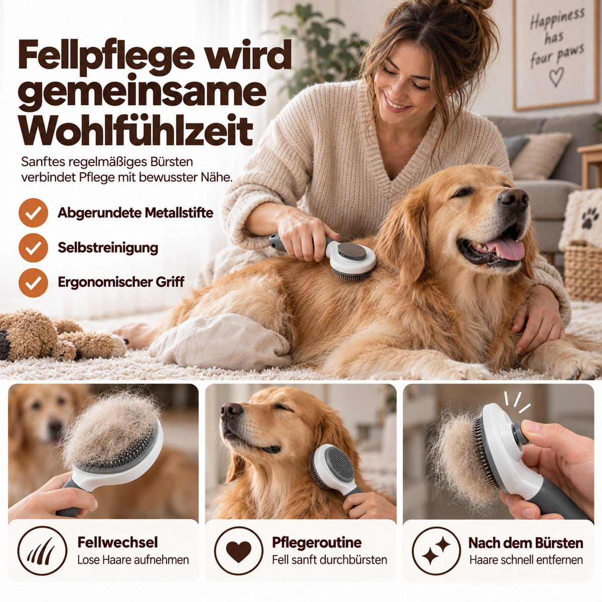FURFREE – Selbstreinigende Fellbürste
