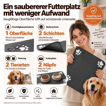 DRYPAW – Saugfähige Futtermatte